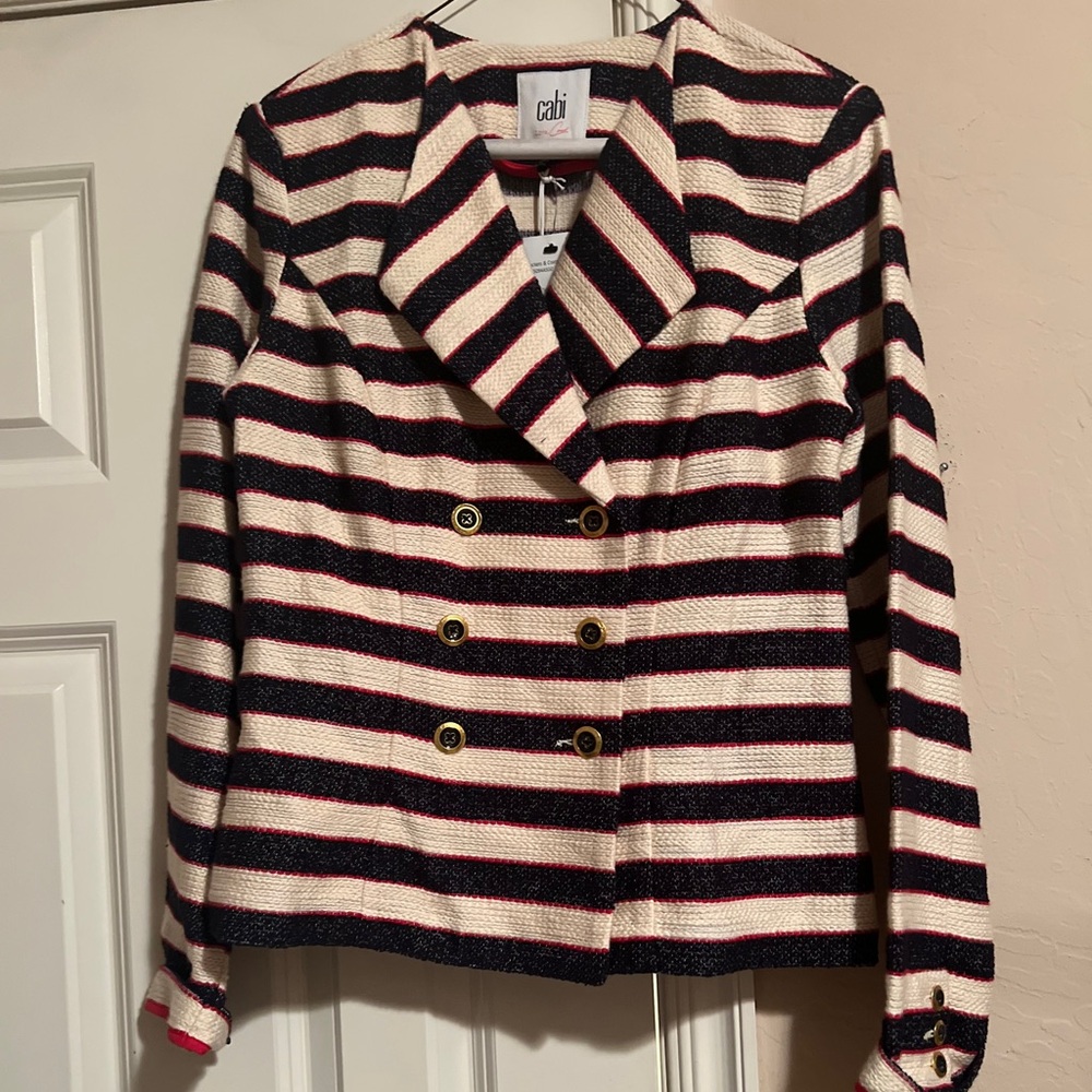 Cabi striped blazer size 4